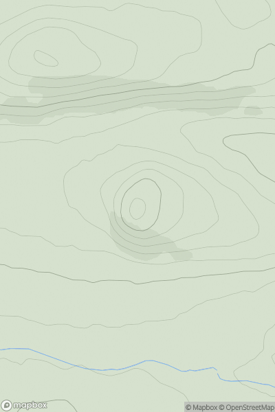 Thumbnail image for Round Hill [Central Scotland from Dumbarton to Montrose] showing contour plot for surrounding peak